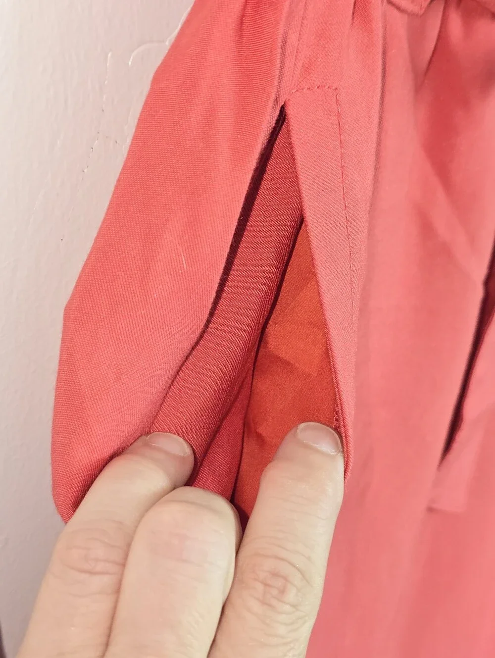 LOFT Red Orange Paper Bag Waist Belted Skirt NEW with Tag M
